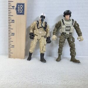 Lot Of 2‎ Vintage Chap Mei Jet Pilot & Marine Action Figures